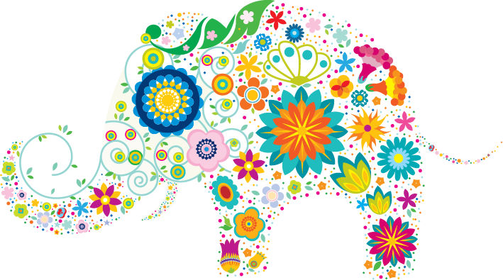 free vector Free Vector Colorful Elephant
